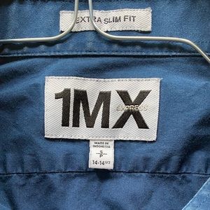 Extra Slim Stretch 1MX Dress Shirt, blue — Express